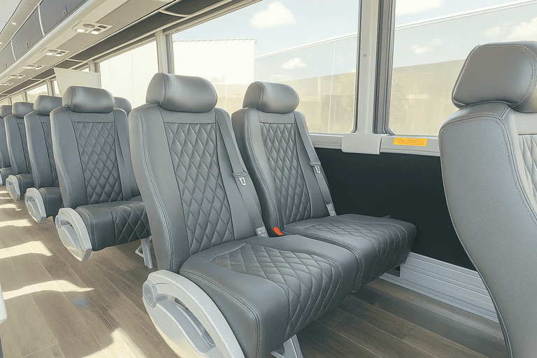 interior of Charter Bus Rental Shawnee charter bus